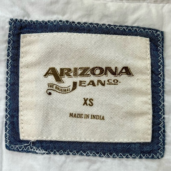 Arizona Jean Co Blouse Eyelet Cotton Long Sleeve Button Up Western White XS - Picture 4 of 14